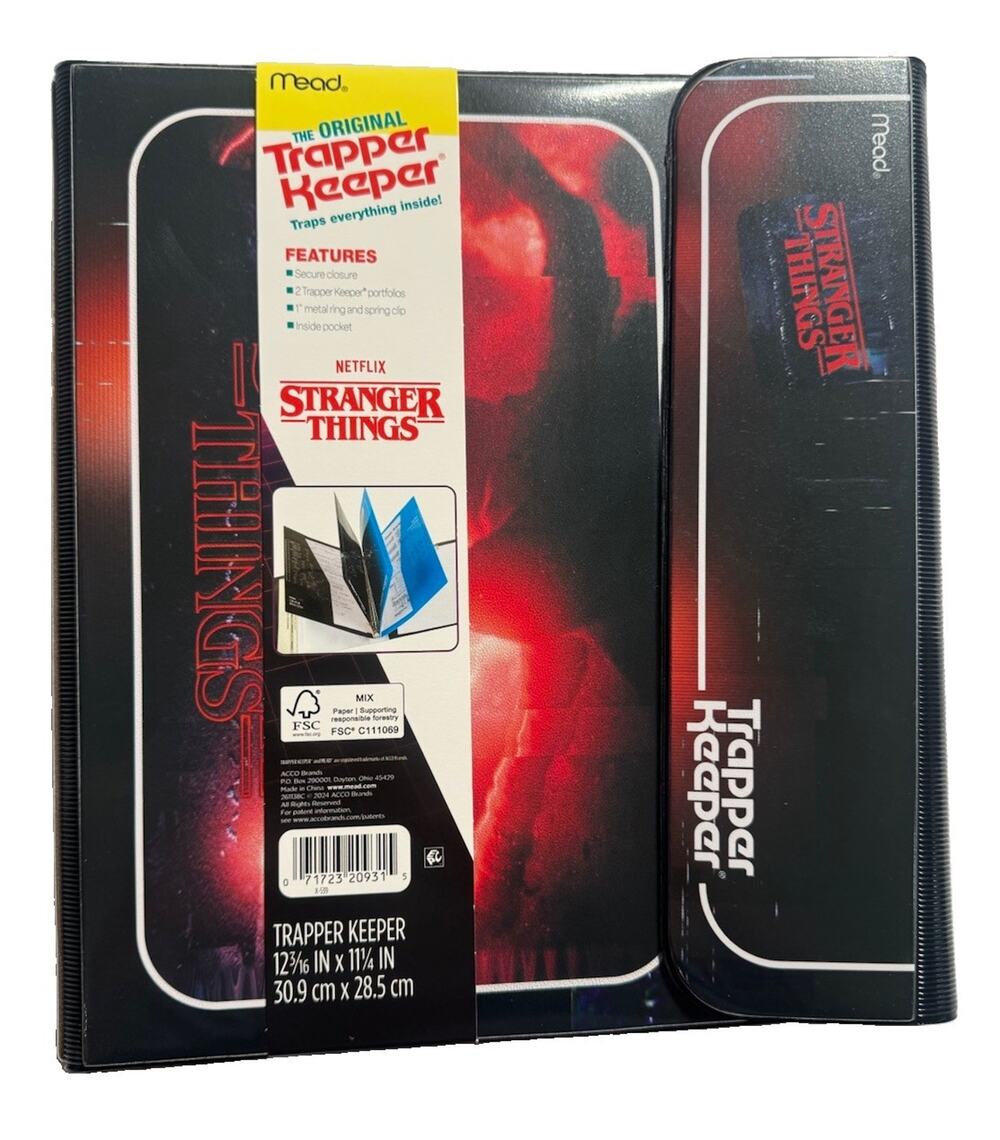 Trapper Keeper Stranger Things Demogorgon Binder Portfolio NEW